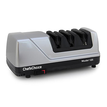 Chef's Choice Chef's Choice Model 125 Electric Knife Sharpener, 3-Stage 20-Degree Trizor, Gray, Gift Box, 0125000, Gray, 3 Stage 0125000