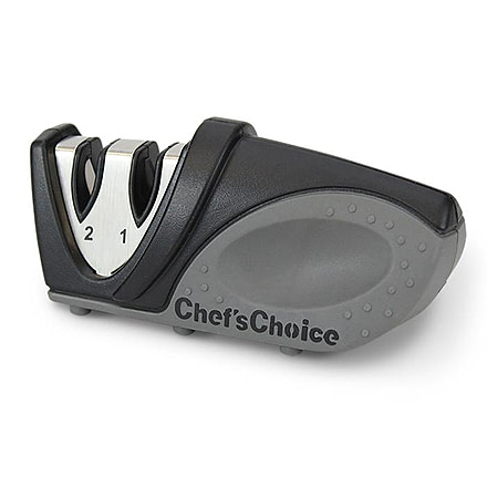 Chef's Choice Model 476 "Mouse" Manual Knife Sharpener, 2-Stage 20-Degree Dizor, Gray/Black, 4766201, Charcoal Grey/Black, 2 Stage 4766201