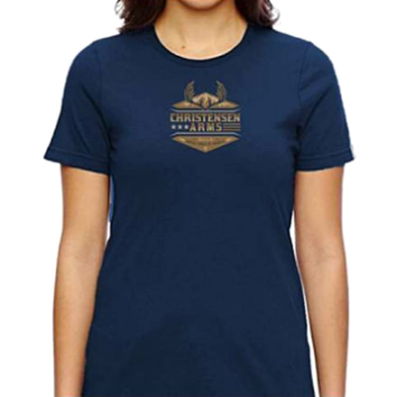Christensen Arms Antler Wordmark SS Tee - Womens, Classic Navy, 2X, 730-CA107-40-01-400-06