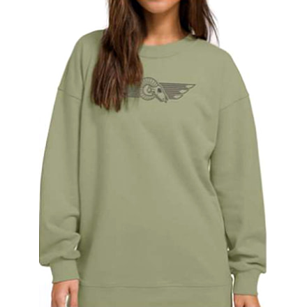 Christensen Arms Ram Skull Crew Sweatshirt - Womens, Light Olive, 2X, 730-CA122-80-01-204-06