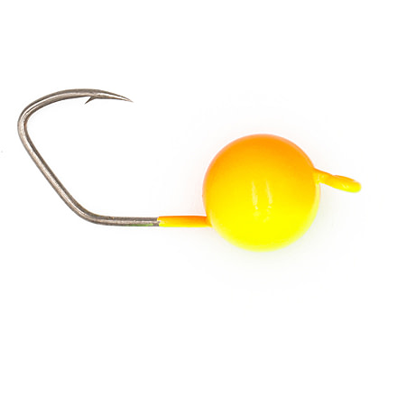 CHUBBS Floating V-Loc Jigheads, 5 Pack, 1/2in Diameter Head Size, Chart/Org, YFJH5-CHO