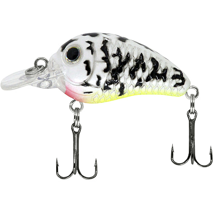 CHUBBS Panfish Square Bill, 1 1/4in, 1/16 oz, #12 Hook, White Splatter, Y125-65