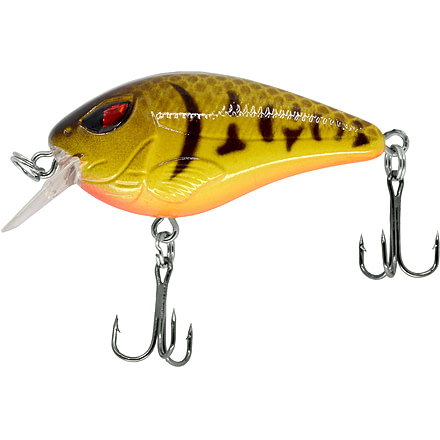 CHUBBS Shallow Square Bill, 2in, 1/4oz, #6 Hook, Orange Craw, YMES-383