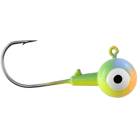 CHUBBS Two-Tone Colors Round Jigs, 1/16oz, #4 Hook Size, 10-Pack, Parrot, Y-TJH1610-PT