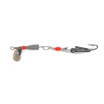 Clarkspoon Clark Caster, w/#00 Silver ClarkSpoon, 2/0 Hook, 2in Blade, 1/4oz, Chrome, CC14-00RBMS