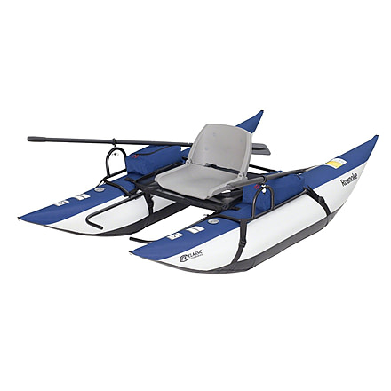 Classic Accessories Classic Roanoke Inflatable Pontoon Boat, Blue/Grey 4014035