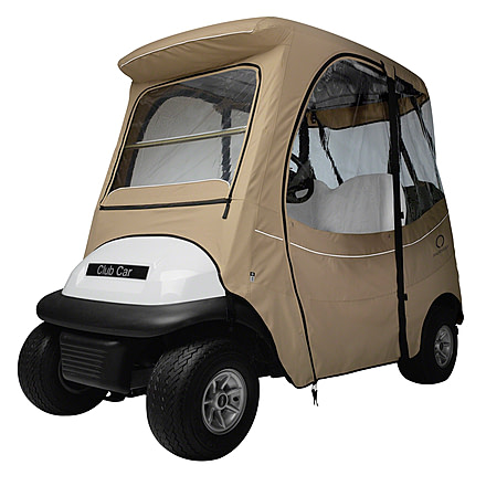 Classic Accessories Fairway FadeSafe Club Car Enclosure/Short Roof, Khaki 4010553
