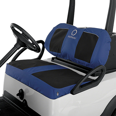Classic Accessories Fairway Golf Cart Neoprene Bench Seat Cover, Black/Navy 4010577
