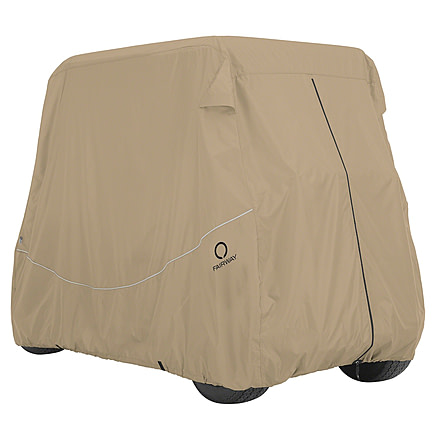 Classic Accessories Fairway Golf Cart Quick-Fit Cover Short Roof, Khaki 4010569