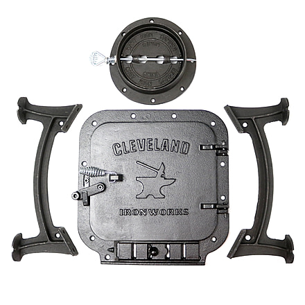 Cleveland Iron Works Barrel Camp Stove Kit, Black, F500300