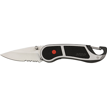 Coast LED Linerlock Folding Knife, 2.5in, Serrated, Matte Aluminum Handle CTT7401