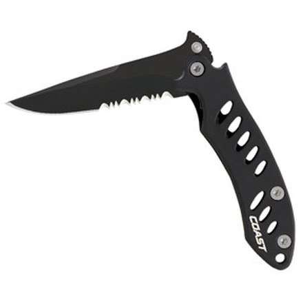 Coast C20146 Titanium Folder Knife w/ Stainless Steel Drop Point Blade, Clam Pack C20146CP
