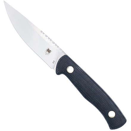 CobraTec Knives Koonsman Fixed Blade Knife, 4 in Blade, D2, Black, CTKMNBLK