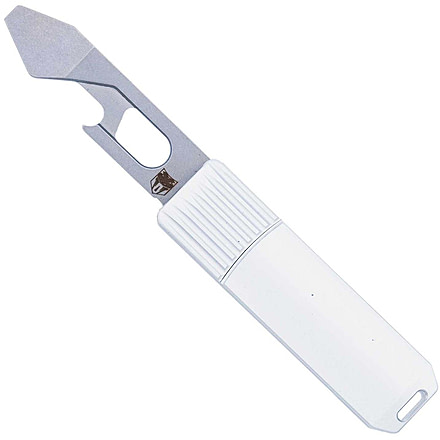 CobraTec Knives Hidden Release Bottle Opener/Screwdrive Folding Knife, 2.375 in Blade, Stainless Steel, CTHRSDBOSIL