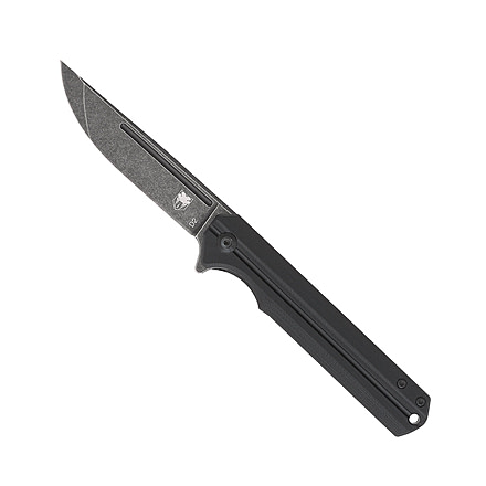 CobraTec Knives Streamline Folding Knive, 3.5in, D2 Stonewash, G-10, Black, CTBLKG10SL