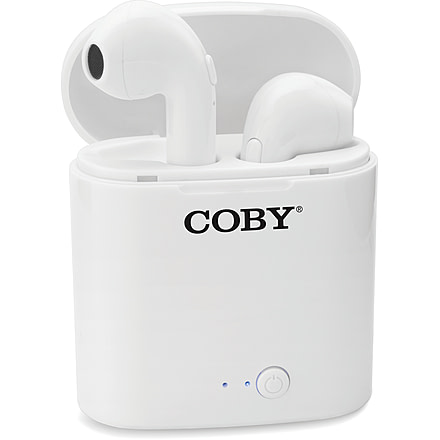 Coby 510 True Wireless Earbuds, White, COBY-CETW510WHT