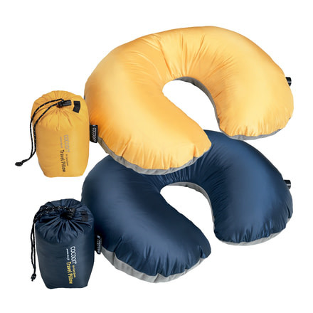 U-Shaped AirCore Down Pillow-Indigo