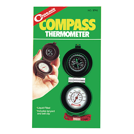 Coghlans Compass and Thermometer Combo With Belt Clip and Lanyard 9740