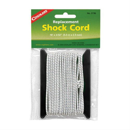 Coghlans Replacement Shock Cord, White, COG-0196