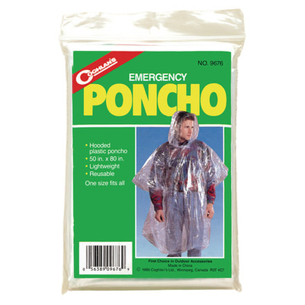 Coghlans Transparent Emergency Poncho 9676
