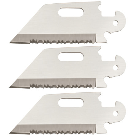 Cold Steel Click N Cut Replacement Blade, 3 Pack of 2.5in Serrated Utility Edge Blades, CS-40AP3C