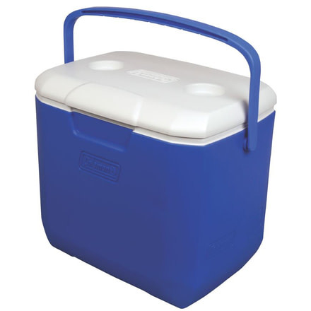 Coleman 30  Quart Cooler 00, 5879, Lid supports up to 250 lbs, Cup Holders, Blue, Holds 38 Cans 3000001842