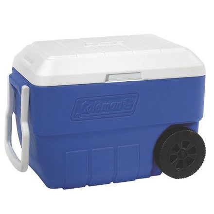 Coleman 56 Quart Wheeled Cooler, GLBL, Blue, Holds 60 Cans 5856A718G