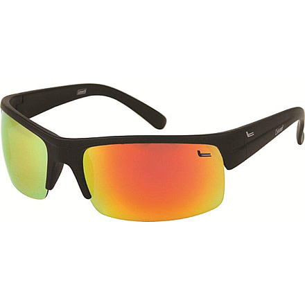 Coleman 6015 Polarized Sunglasses - Matte Black  Frame, Smoke red flash Lenses CC1 6015-C1