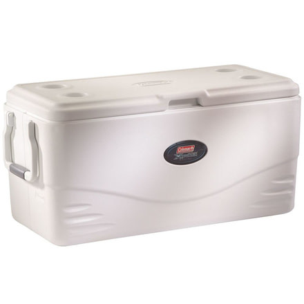 Coleman 82 Quart Xtreme 6 Marine Cooler, 6296 TRI, White, Holds 129 Cans 3000002235