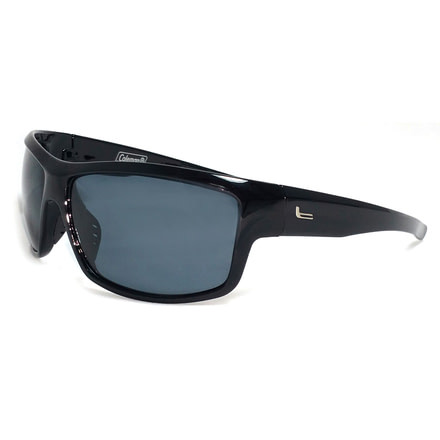 Coleman Badlands Sunglasses, Shiny Black Frame, Smoke Lens Lens, Polarized, C6055-C1