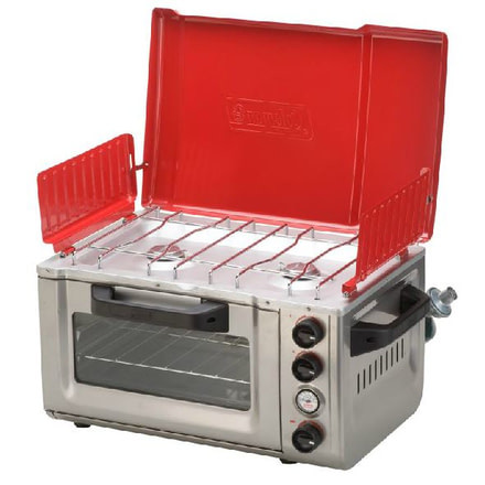 Coleman Camp Propane Stove/Oven Combo, Red 2000020944