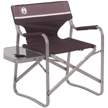 Coleman Deck Chair w/ Side Table, Black, CM1010210002-15