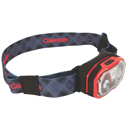 Coleman Conquer 200L LED Headlamp, 200 Lumens, Reax Auto Adjust Light Sensor, Red / Black 2000022358