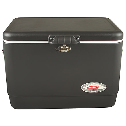 Coleman Cooler, Steel Belted, Matte Black, 54Qt, 3000003552