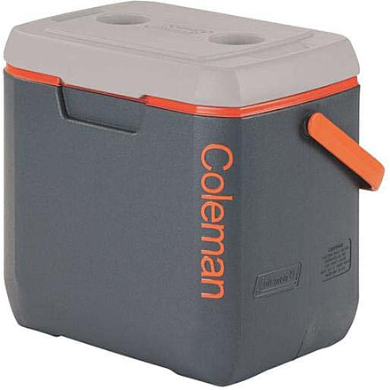 Coleman Xtreme 28Qt Cooler w/Carry Handle, Dark Grey/Orange, 3000005896
