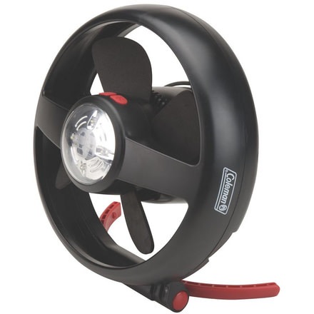 Coleman CPX 6 Portable Tent Fan W/ Four 5MM LED Lights, Black 2000016505