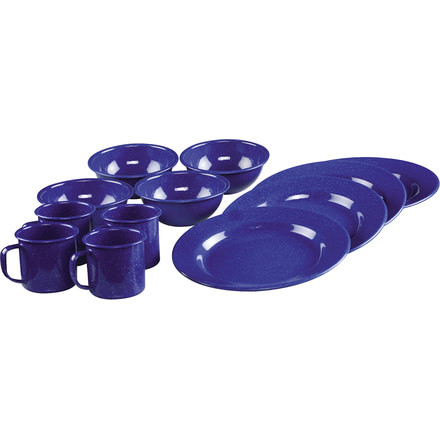Coleman Enamelware Dining Set Blue 12 Piece 187779