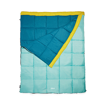 Coleman Flatlands Double Flannel Sleeping Bag, 30F, Blue, CM1010410016-17