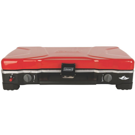 Coleman Fyre Cadet 2-Burner Propane Camping Stove, Red 2000017462
