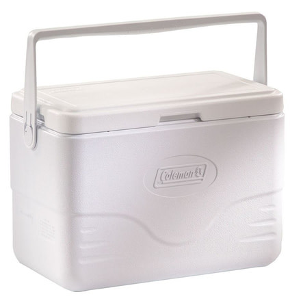 Coleman Marine 28 Quart Cooler, Antimicrobial Liner, Holds 39 Cans, White, Exterior Dimensions - 19.7 x 12.01 x 13.69 in 6278-763