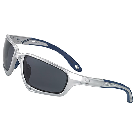 Coleman  Powerhouse TR90 6521 Polarized Sunglasses - Metallic Silver Frame, Smoke Lenses CC2 6521-C1