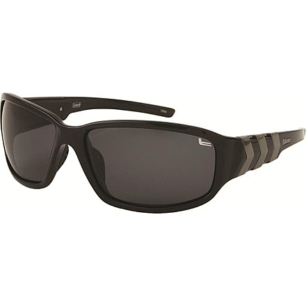 Coleman TR90 Fashion 6504 Polarized Sunglasses - Black  Frame, Smoke Lenses CC2 6504-C1