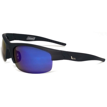 Coleman Trailblazer Sunglasses, Matte Black Frame, Blue Lens Lens, Polarized, C6049-C2