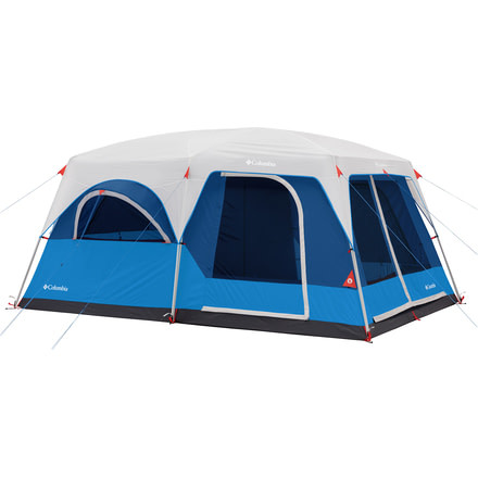 Columbia 10 Person Mammoth Creek Cabin Tent, Blue/Dark Blue/Graphite/Gray/Orange, 30640