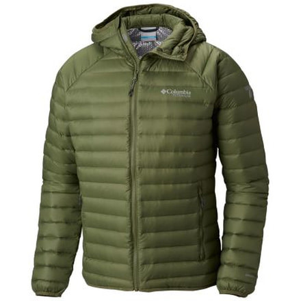Columbia Alpha Trail Down Hooded Jacket - Mens, Mosstone, Medium, 1823151302-M