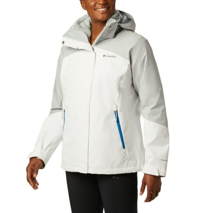 Columbia Bugaboo II Fleece Interchange Jacket - Womens, White, Cirrus Grey, Large, 1799241100-L