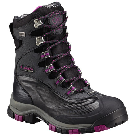 Columbia Bugaboot Plus Titanium Omni-Heat OutDry Winter Boot - Women's-Black/Intense Violet-Medium-8