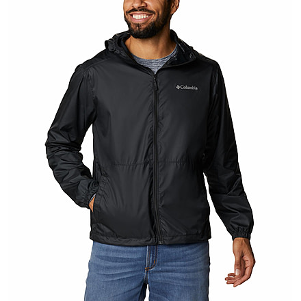 Columbia Center Ridge Windbreaker Jacket - Mens, Black/Black, Medium, 1809431012Black, BlackM