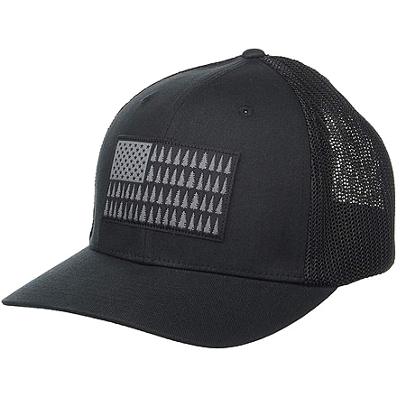 Columbia Mesh Tree Flag Ball Cap - Unisex, Black, Small/Medium, 1837101010-S/M