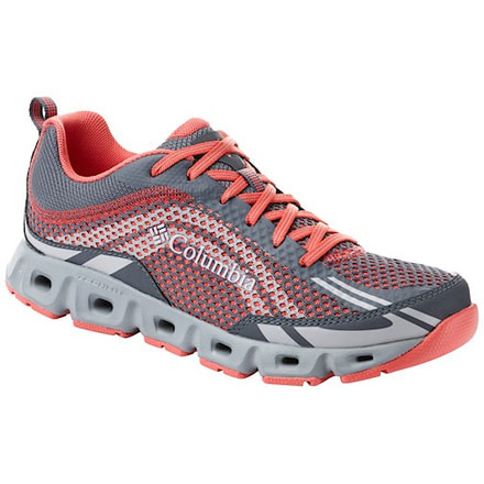 Columbia Drainmaker IV Boat Shoes - Womens, Graphite/Red Coral, Medium, 8.5, 1767461053-8.5